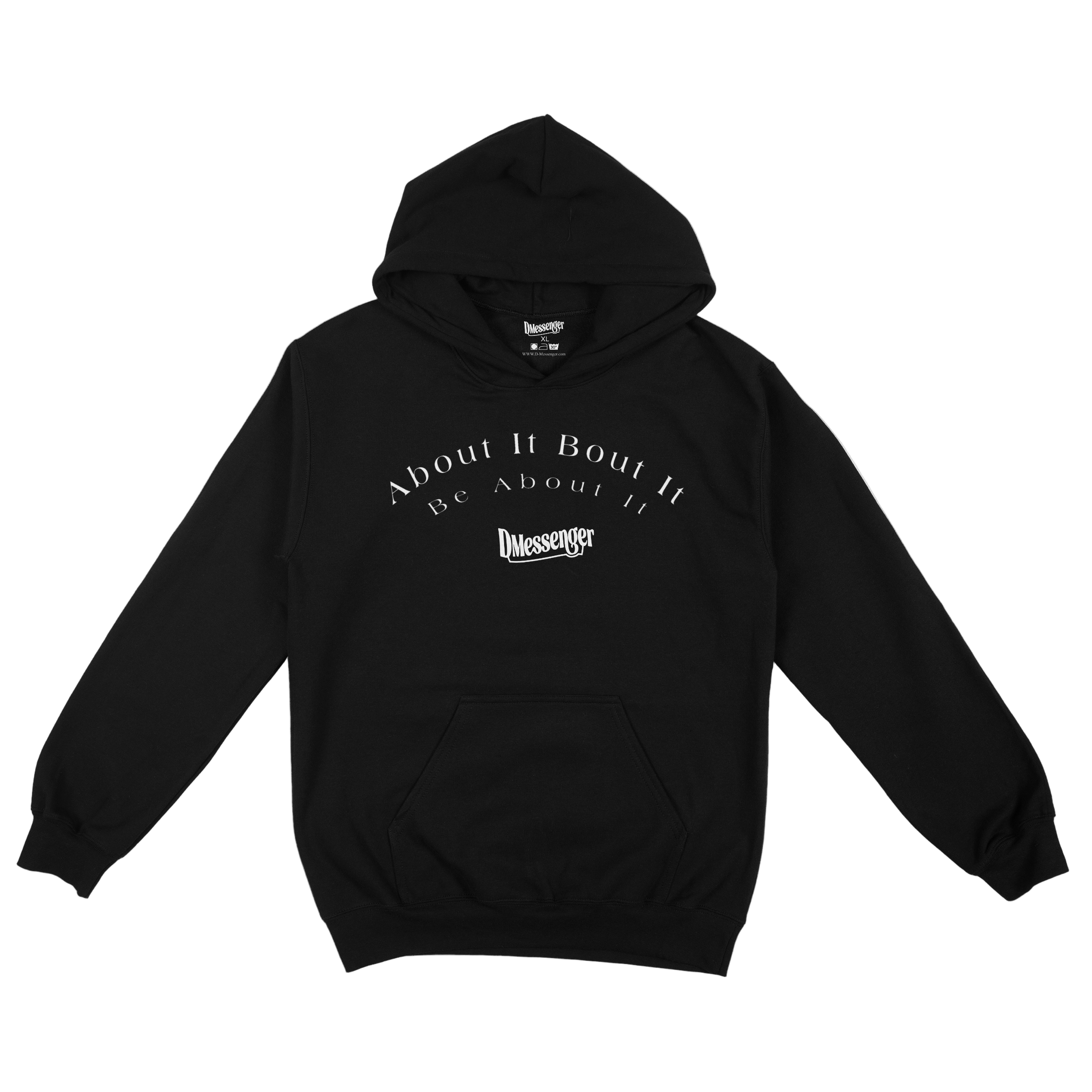 ABOUT IT HOODIE (WHITE PRINT)